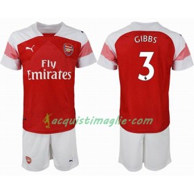 Divisa di Calcio Arsenal GIBBS 3 Bambino Prima 2018/2019